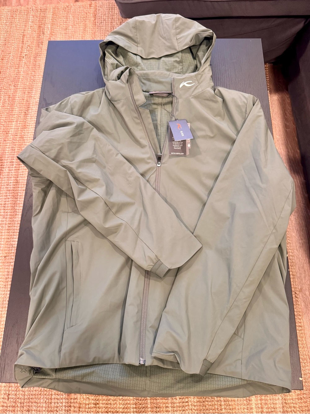 KJUS Men's Atmosphere Jacket Size XL Green Slate Golf Rain Jacket NEW